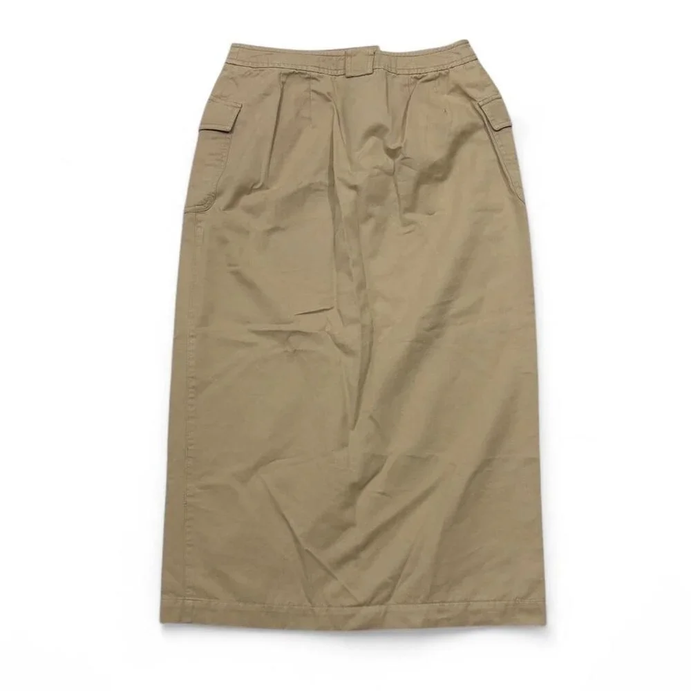 Vintage Y2K Liz Claiborne Sport Cargo Tan Maxi Skirt Size‎ 6